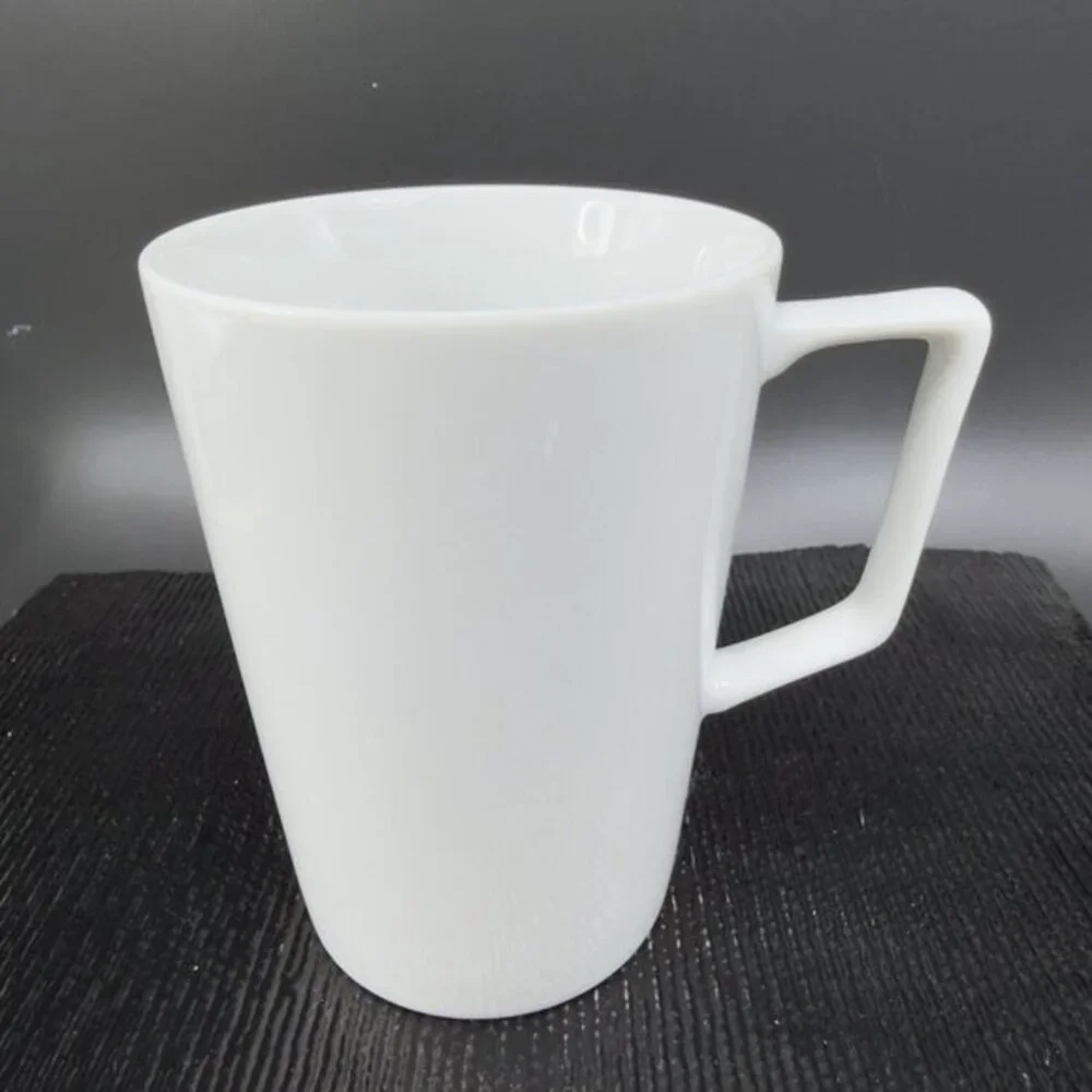 Pottery Barn PB Modern White Ceramic Coffee Mug Cup Set 2 Mugs Cup‎ Ceramic READ